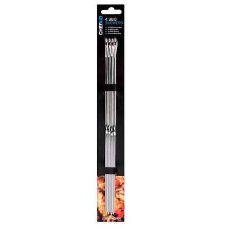 Chef Aid BBQ Grillspett Metall 4-pack En Storlek En Färg