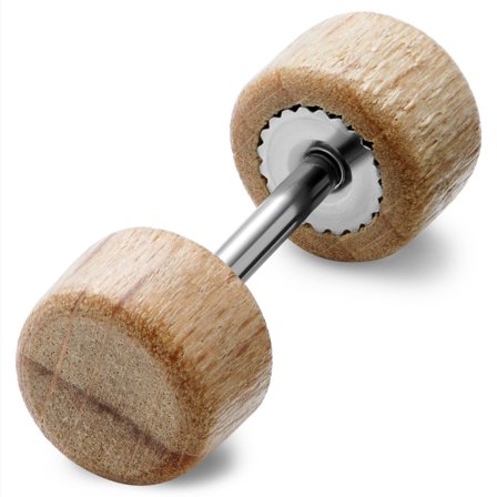 Satago | 6 mm wkręt oszukany plug z jasnego dębu i stali nierdzewnej dla mężczyzn - Wkręty