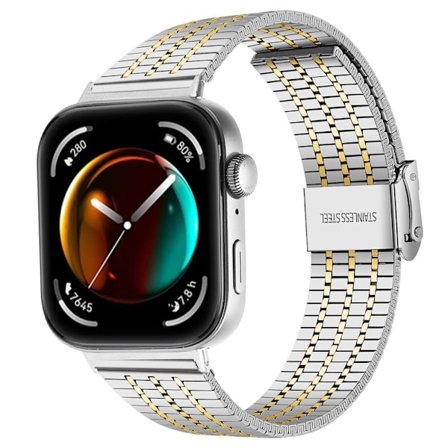 Huawei Watch Fit 3 armband 316L rostfritt stål ersättningsarmband - Silver / Guld