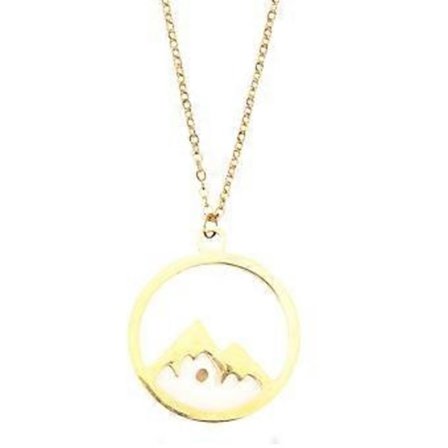 Senapsfrö Halsband Berg Hänge Halsband Enkelt Halsband för Kvinnor