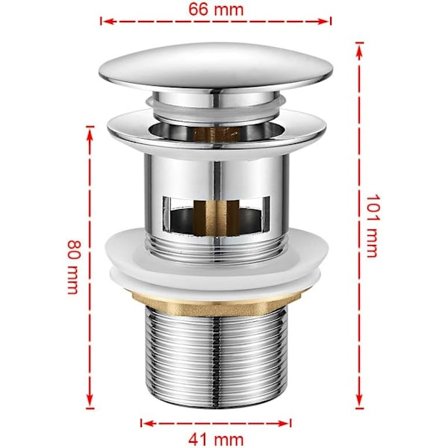 *Badrumsavfall, Pop Up Handfat Avfall, Krom, Silver*