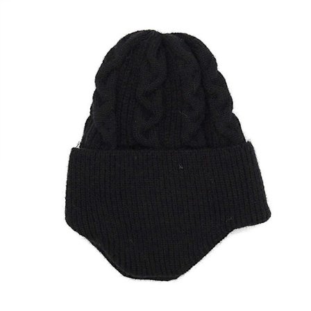 Simpel Strikket Hue Ensfarvet Varm Tyk Kant Hue Casual Efterår Vinter