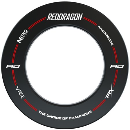 Red Dragon Dartboard Surround, Razor Edge, Nitro Tech, Pro, Vrx, Trx - Durable Dartboard Protector for Home/Pub, Black/Red/White, New 2024 Design