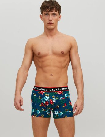 Jack & Jones Jacflower Trunks 3 Pack.noos - Black - XXL