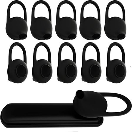 Ørepropper Bløde Udskiftnings Silikone Ørepropper 10 stk. til Bluetooth Hovedtelefoner Ørepropper Høretelefoner Ørepropper - Sort