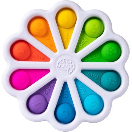 Fat Brain Toys Dimpl Digits - Pop-legetøj med tal til sansestimulering og læring for førskolebørn