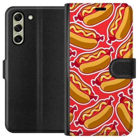 Yhteensopiva Lompakkokotelo Samsung Galaxy S21 FE 5G Hotdog-kuvio voimakkaissa väreissä leikkisä pop art -kuvitus makkaroilla ja sinapilla täydellinen