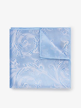 John Henric Men's Hellblaues Paisley Einstecktuch Size Onesize