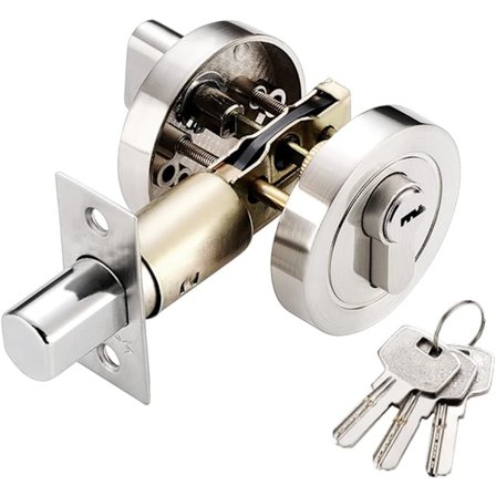 Enkelt cylinder rigellås, rund rigellås med nøgle