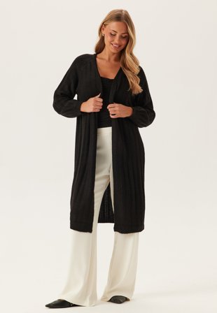 Pieces-Pcmaggy Ls Long Knit Cardigan-M