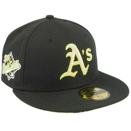 New Era - MLB Svart fitted Keps - Oakland Athletics 59FIFTY Summerpop Black/Neon Fitted @ Hatstore