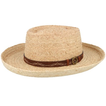 Stetson - Beige straw Cappello - Raffia Beige Gambler Straw Hat @ Hatstore