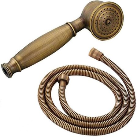 Antik Guld Messing Badeværelse Bruserhoved Vandbesparende Badebrusersystem Væg KRC