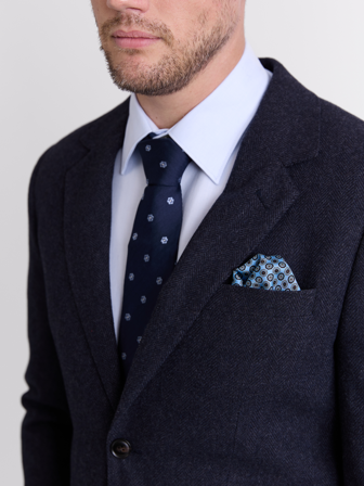 MATCH - Guido silketørkle - Mario Conti - Str. ONESIZE - Herre - Tilbehør - Blå - 100% silke