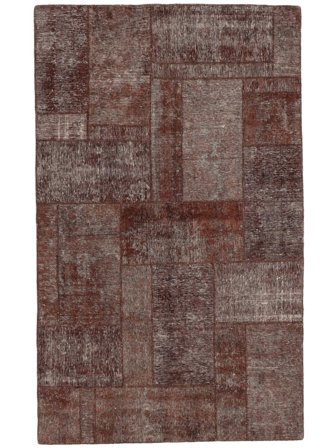 152X250 Tappeto Patchwork Moderno Marrone/Nero (Lana, Turchia) Carpetvista