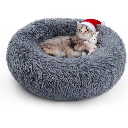 Kissansängyt sisäkissoille, 40 cm kissanpeti konepestävä, pörröinen pyöreä