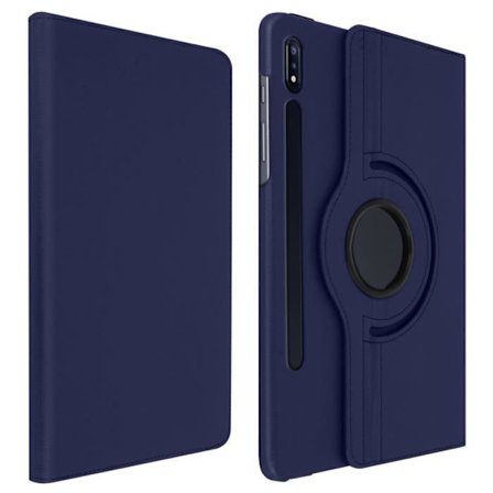 Etui - AVIZAR - Galaxy Tab S7 11.0 - Rotativ 360° - Mörkblå - Syntetisk