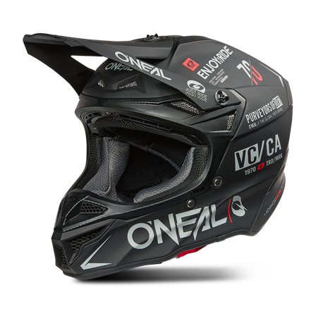 MX-kypärä O'Neal 5Srs Polyacrylite Brand Musta/Harmaa XL