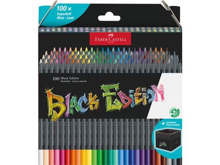 FABER-CASTELL Färgpenna Black Edition 100/fp - Lyreco - Skola och förskola - Pennor och tillbehör - Färgpennor - Trekantsgrepp