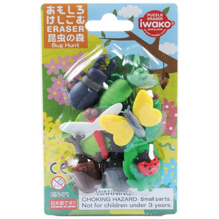 Iwako Puzzle Viskelæder Insekter