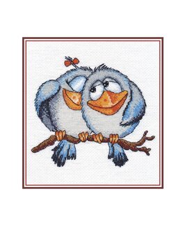 Stickpackung Bild Turteltauben