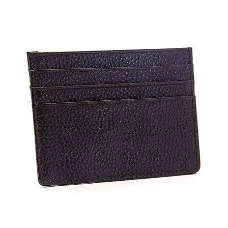 Korthållare Slim Classic Äkta läder - Mörkbrun