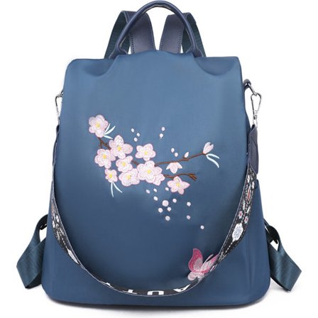 Tyylikäs reppu, naisten reppu, Sakura-kuvioinen reppu, vedenpitävä reppu, matkareppu, Sakura-kuvio, 32 cm