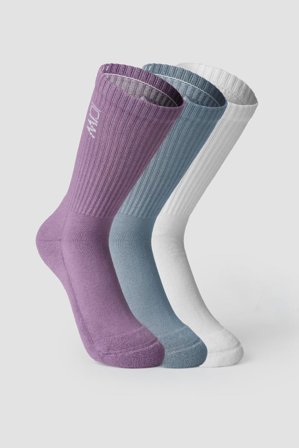 ICANIWILL - Training Socks 3-pack Lavender/Soft Blue/White - ICIW