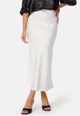 YAS Lina High Waist Long Skirt Star White Klær
