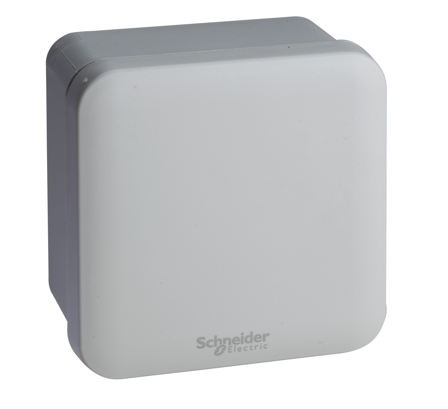 Schneider Electric ENN05044 Koblingsboks grå, glatt, 80 x 80 x 45 mm, Installasjonsmaterial