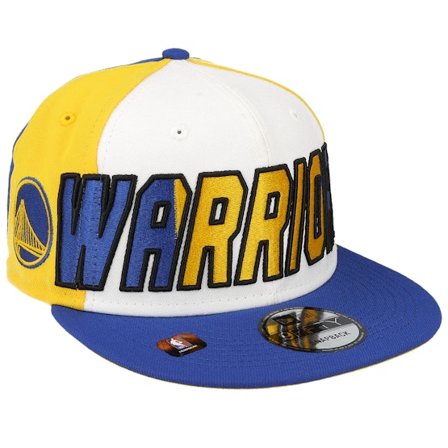 New Era - NBA Vit snapback Keps - Golden State Warriors 9FIFTY NBA 23 Back Half White/Yellow/Blue Snapback @ Hatstore