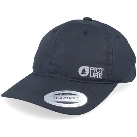 Picture - Black unconstructed Czapka Z Daszkiem - Paular Black Dad Cap @ Hatstore