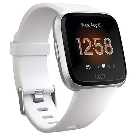Fitbit Versa Lite 40mm Silver Urtavla Vit Silikonrem Smartwatch