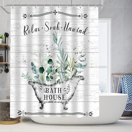 4 st lantlig duschdraperi gröna blad badrum set badrumsdekor badrumsregler duschdraperi med mat imitation antika byträplankor B