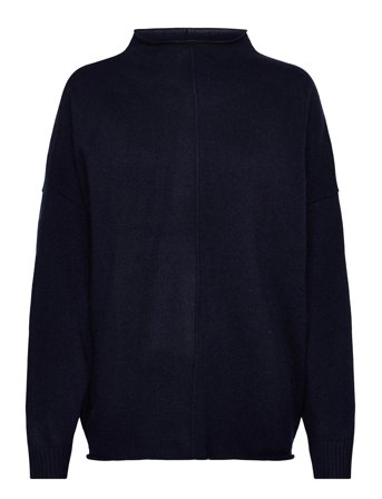 Over D Half Turtleneck Navy Davida Cashmere