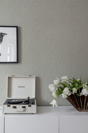 Duro Tapet, Folke 538-01 Flora, L, Grå, Färg & tapeter