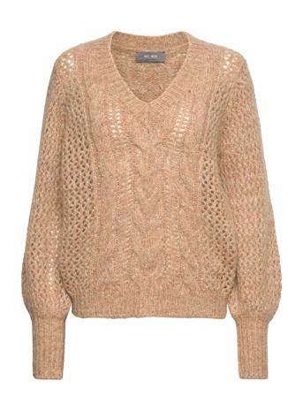 Imma V-Neck Knit Beige MOS MOSH