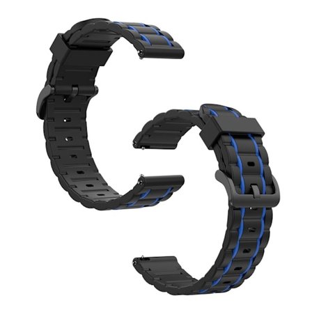 Wavy silicone watch band for Garmin watch - Dark Blue