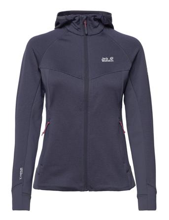 Hydro Grid Fleece W Sweat-shirts & Hoodies Fleeces & Midlayers Navy Jack Wolfskin