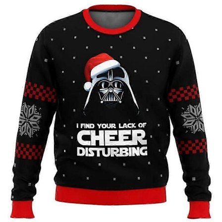 Vader Mangler Juleglede Stygg Julegenser Menn Kvinner Genser Rund Hals Langermet Topp Juleklær