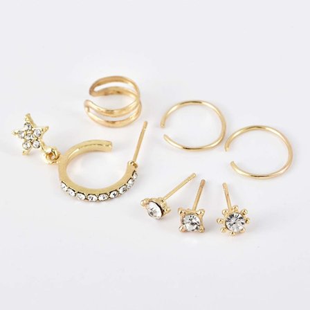 Rhinestone Stud örhängen Set med flera piercingar Söta och snygga Rhinestone Stud örhängen för kvinnor tjejer