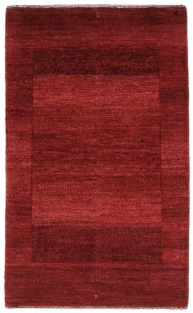 Anudada A Mano Loribaft Fine Alfombra 77X125 Oriental De Lana Rojo Oscuro/Negro Pequeño