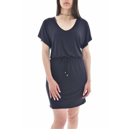 Emporio Armani Short Klänning V -neck stretch svart, Dam, Dam, Storlek: S