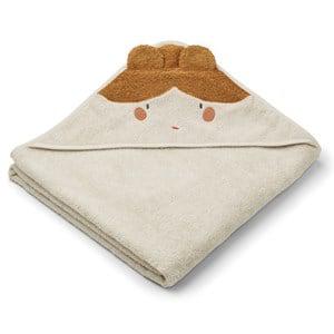 Liewood Doll/Sandy Augusta Hooded Towel One Size - Textile - One size - Beige - Junge