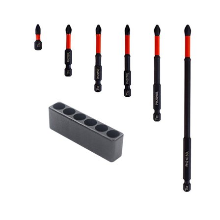 6/12 kpl Erittäin lujat liukumattomat kosketusruuvimeisselin iskukärjet magneettikärjellä