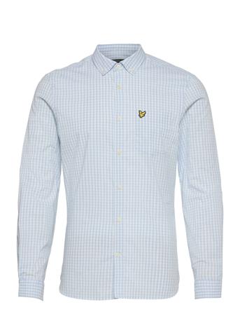Ls Slim Fit Gingham Shirt Blue Lyle & Scott
