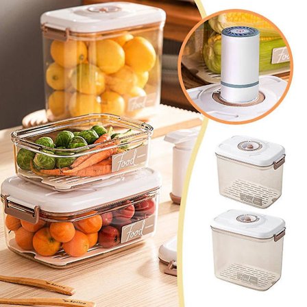 Fødevare Vakuum Opbevaringsboks Forseglet Friskholdende Boks Stor Kapacitet Fødevaredispenser(A)