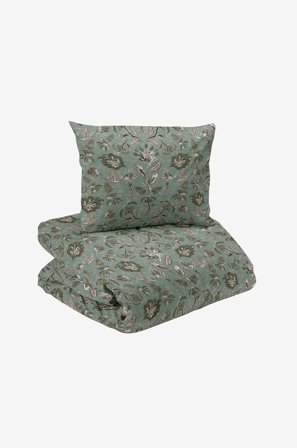 Redlunds - Ingela satin 2-d seng - Grønn - Sengesett - 150X210 - Fra Homeroom