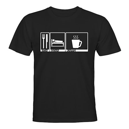 Äta Sova Kaffe - T-SHIRT - HERR
