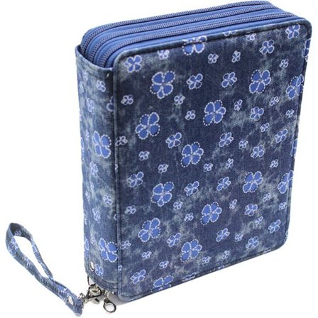 Färgpennfodral med 127 fack - pennfodral i Oxfordtyg, form 3